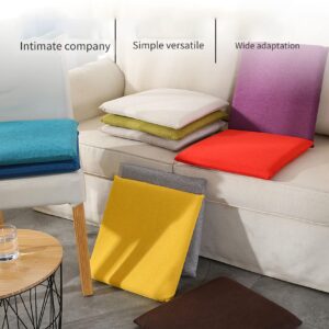 XRuixiEr 2pcs Chair Cushion,Square Seat Pad Stool Cushion Soft Cushion Memory Foam Chair Pad with Removable Zippered Cover for Dining Garden Kitchen-Yellow 40x40cm(15.7x15.7in)