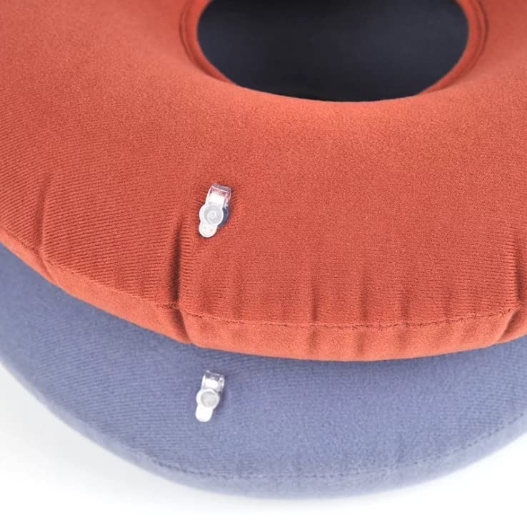 EONLINE Original Donut Cushion Durable Soft Wool Fabric Anti Pressure Anti-Bedsore Air Seat Cushion (Grey)