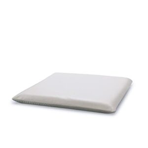 square memory foam seat cushion,pu leather waterproof cushion,solid color washable chair pad thicken office chair cushion-white 40x40cm(16x16inch)