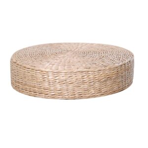 supvox japanese style handcrafted knitted straw flat seat cushion,round padded room floor straw mat for outdoor seat