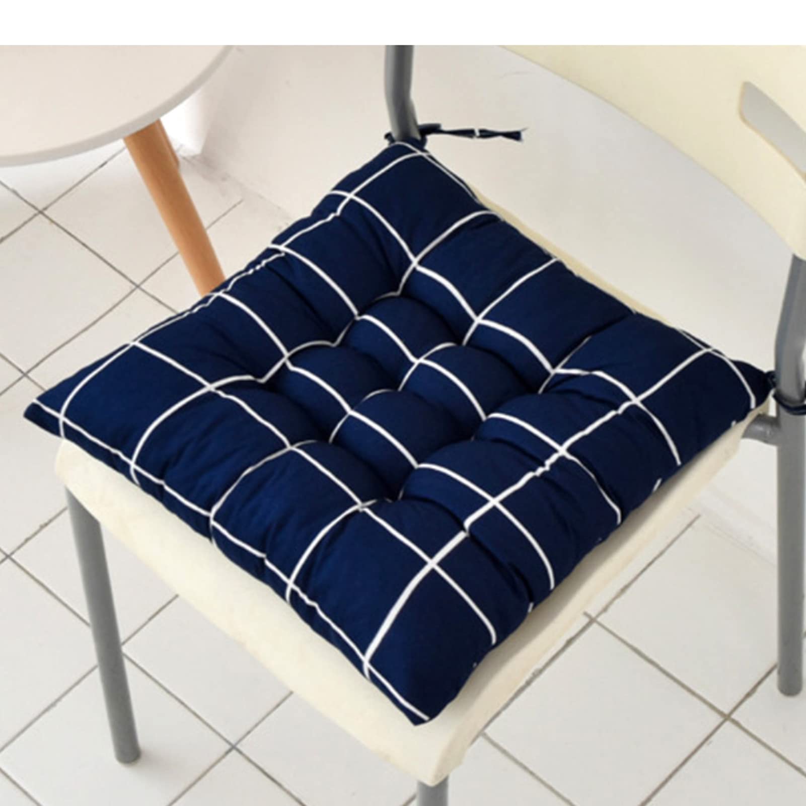 Hiborth Chair Cushion Solid Color Striped Portable Multipurpose Non-Slip Cushion for Home Seat Cushion [Shipped from US]