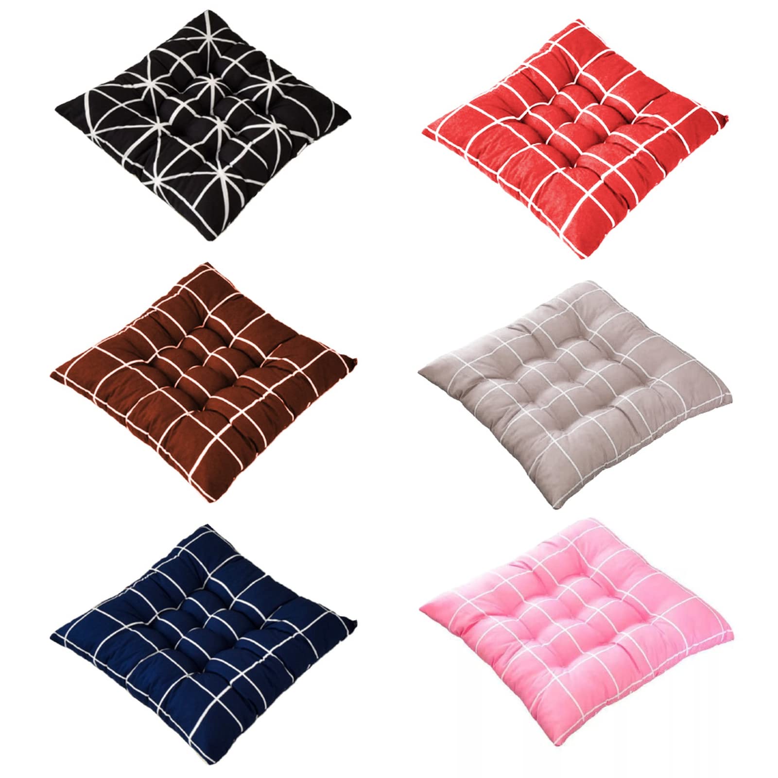 Hiborth Chair Cushion Solid Color Striped Portable Multipurpose Non-Slip Cushion for Home Seat Cushion [Shipped from US]