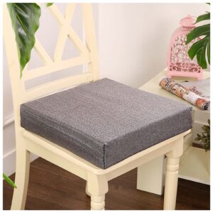 ZTGL Chair Seat Cushion 40/45/50 cm, Square Thicked Linen Seat Cushion for Kitchen, Dining, Office Chairs, Car Seats - Comfort and Back Pain Relief,Grey a,50x50x5 cm