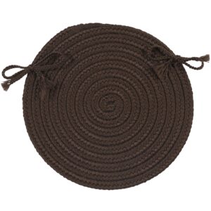 boca raton braided chair pad, 15"x15" (set 4), mink