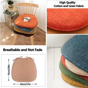 Chair Cushion,Seat Mat,Kitchen Dining Chair Seat Pads,Kitchen Chair Cushions Set of 4, Dining Chair Pads Non Slip, Seat Cushion for Dining Room Chairs Washable, U Shaped Individual Seat Pads with Ties