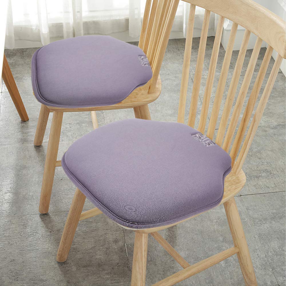 Big Hippo Memory Foam Chair Pads for Dining Chairs Non-Skid Backing Kitchen Dining Chair Cushion Seat Cushion with Ties,Thick Comfortable Seat Cushion Pad,16"x15"(4 Pack, Gray)