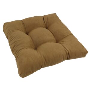 blazing needles 19-inch microsuede square chair cushion, 19" x 19", camel
