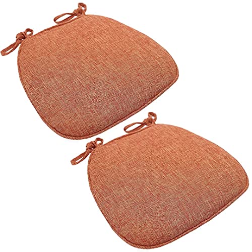 ETULLE Chair Cushions for Dining Chairs 2 Pack, Non Slip Seat Cushion Inserts 17" X 16", Seat Cushion U Shaped with Ties, Comfort and Softness Seat Cushions for Dining Room Washable Living Room Gar