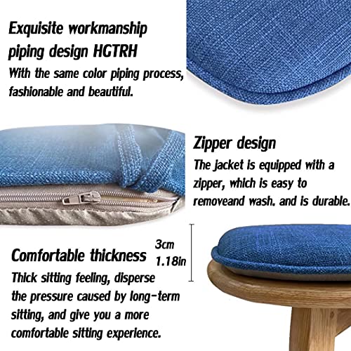 ETULLE Chair Cushions for Dining Chairs 2 Pack, Non Slip Seat Cushion Inserts 17" X 16", Seat Cushion U Shaped with Ties, Comfort and Softness Seat Cushions for Dining Room Washable Living Room Gar