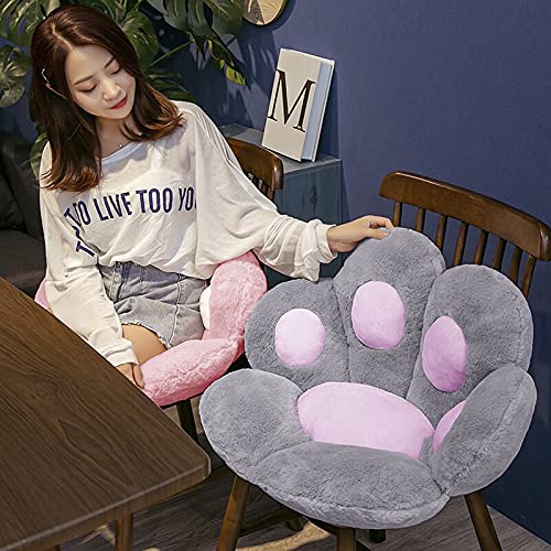 Seat/Chair Cushion, Cat Paw Cushion, Cute Girl Gamer Chair Cushion Pad Pillow Gaming Accessories, Hanging Chair Cushion, Non Slip Floor Seating Lazy Sofa with Lumbar Back Support