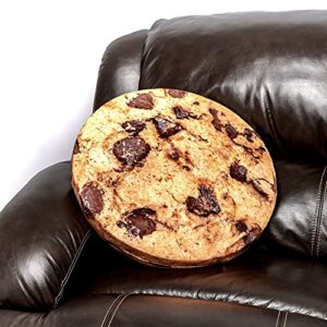 Chocolate Chip Cookie Multi-Purpose Memory Foam Pillow 18", Novelty 3D Print Decorative Super Soft Microfiber Flannel Covered Pillow, Foam Stuffed Cushions, Seat Pad for Couch, Chair, Floor, Sofa, Bed