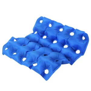 yosoo health gear inflatable chair pad, 25 holes inflatable seat cushion air filled chair cushion anti bedsore decubitus chair pad mat with inflatable pump for wheel chair and daily use