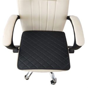 leather chair cushion pad office computer chair boss chair pad non-slip waterproof dining chair cushion car sofa leather seat cushion ( color : black , size : 50*50cm )