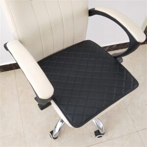 Leather Chair Cushion Pad Office Computer Chair Boss Chair Pad Non-Slip Waterproof Dining Chair Cushion Car Sofa Leather Seat Cushion ( Color : Black , Size : 50*50cm )