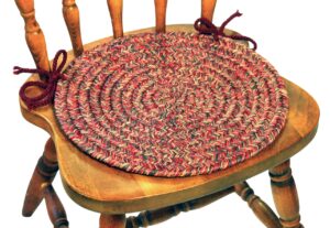 sabrina tweed chair pads, 15 by 15-inch, sangria, set of 4