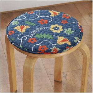 1/2/4 Packs Round Chair Seat Cushion Pads with Tie,Non Slip Round Seat Pads for Dining Chairs High Stool Chairs Bistro Bar Seat (Color : Colour 4, Size : 30cm(1pack))