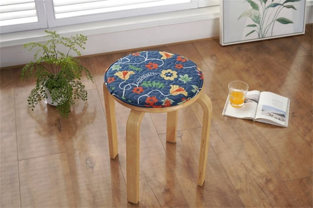 1/2/4 Packs Round Chair Seat Cushion Pads with Tie,Non Slip Round Seat Pads for Dining Chairs High Stool Chairs Bistro Bar Seat (Color : Colour 4, Size : 30cm(1pack))