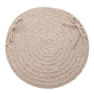 solid wool chair pad, light gray