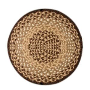 earth rugs chair pad, 15.5", chocolate/natural