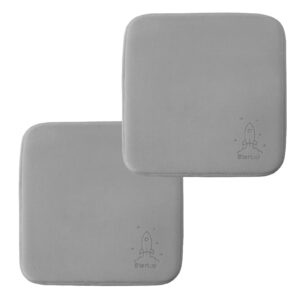 jeogyong chair cushion memory foam pads non slip back ultra soft floor cushions for classroom 14 x 13 inch comfy flexible seating square seat cushion for kids chair, school chair, 2 pack (grey)