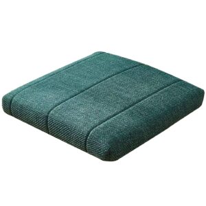 ztgl indoor kitchen chair pads/dining room chair cushions 16"x16" square thicken chair pad,density sponge filling, comfortable soft pain relief office chair cushion with ties,dark green,40x40x6 cm