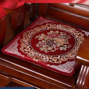 GEORPE Seat Cushions Square Chinese Style Mahogany Sofa Cushion Removable Non-Slip Single Home Chair Pad Soft