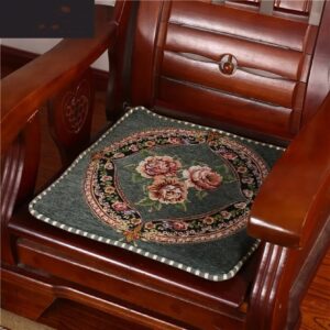 GEORPE Seat Cushions Square Chinese Style Mahogany Sofa Cushion Removable Non-Slip Single Home Chair Pad Soft