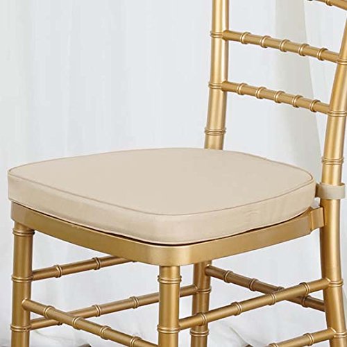 TABLECLOTHSFACTORY 50PCS Gold Chiavari Chair Cushion for Wood Resin Chiavari Chairs Party Event Decoration - 2" Thick