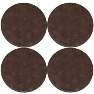 etulle round stool chair pads for kitchen dining seat cushions 1/2/4 packs leather non-slip pads high stool chairs pad bistro bar waterproof seat (color : mocha brown, size : 35cm*4packs)