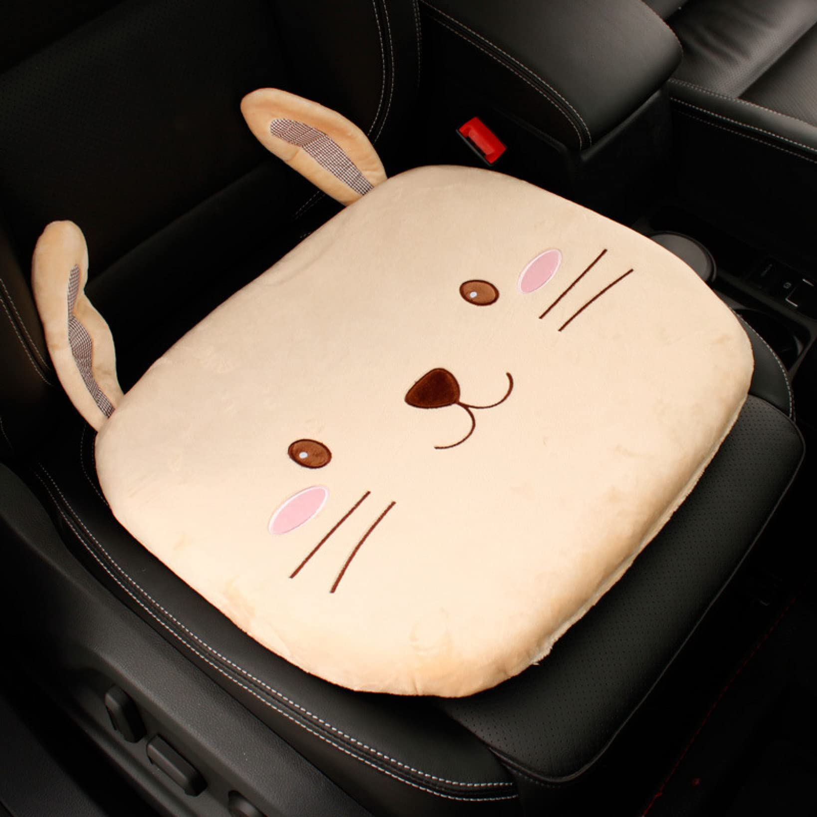 PTONUIC Cute Plush Car Seat Cushion Thicken Anti-Slip Chair Cushion Breathable Pad Soft Cartoon Seat Cushion