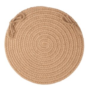 solid wool chair pad, taupe