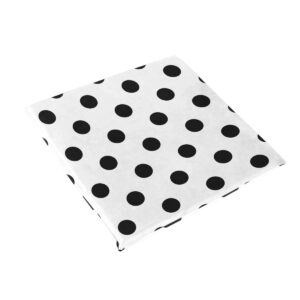 alaza white black polka dot chair seat cushion memory foam pads for home kitchen dining office chairs car seats 15.7" x 15.7" x 1.2"