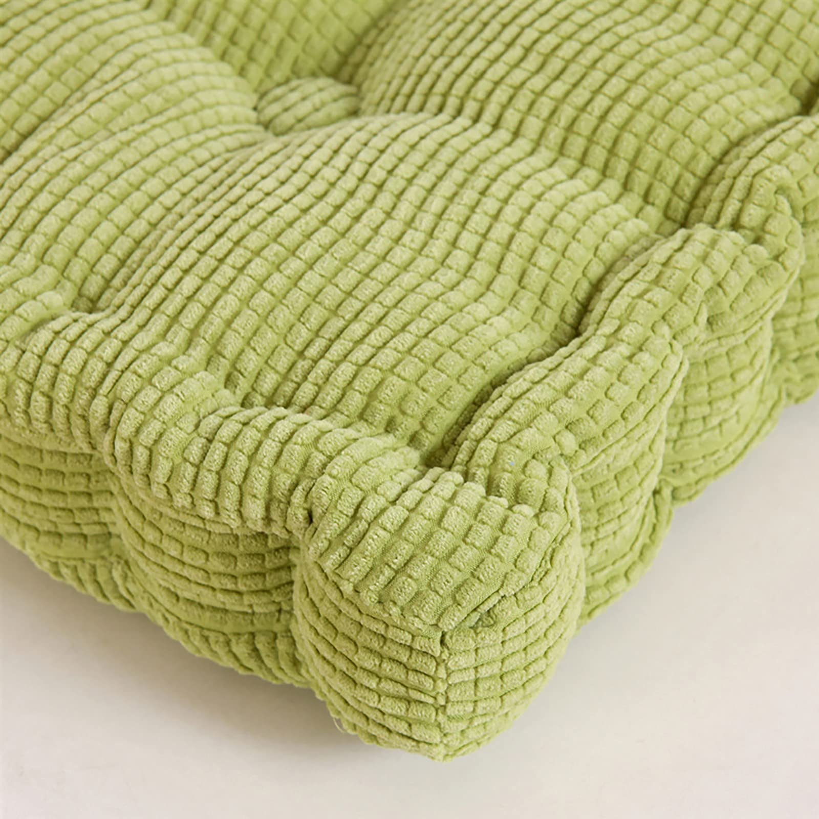 18"x18" Square Comfortable Seat Cushions Home Pillow Indoor Corduroy Chair Pads Cushion for Living Room, Bedroom, Study Room, Dining Room, Balcony Office or Car(Green)