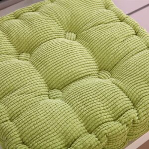 18"x18" Square Comfortable Seat Cushions Home Pillow Indoor Corduroy Chair Pads Cushion for Living Room, Bedroom, Study Room, Dining Room, Balcony Office or Car(Green)