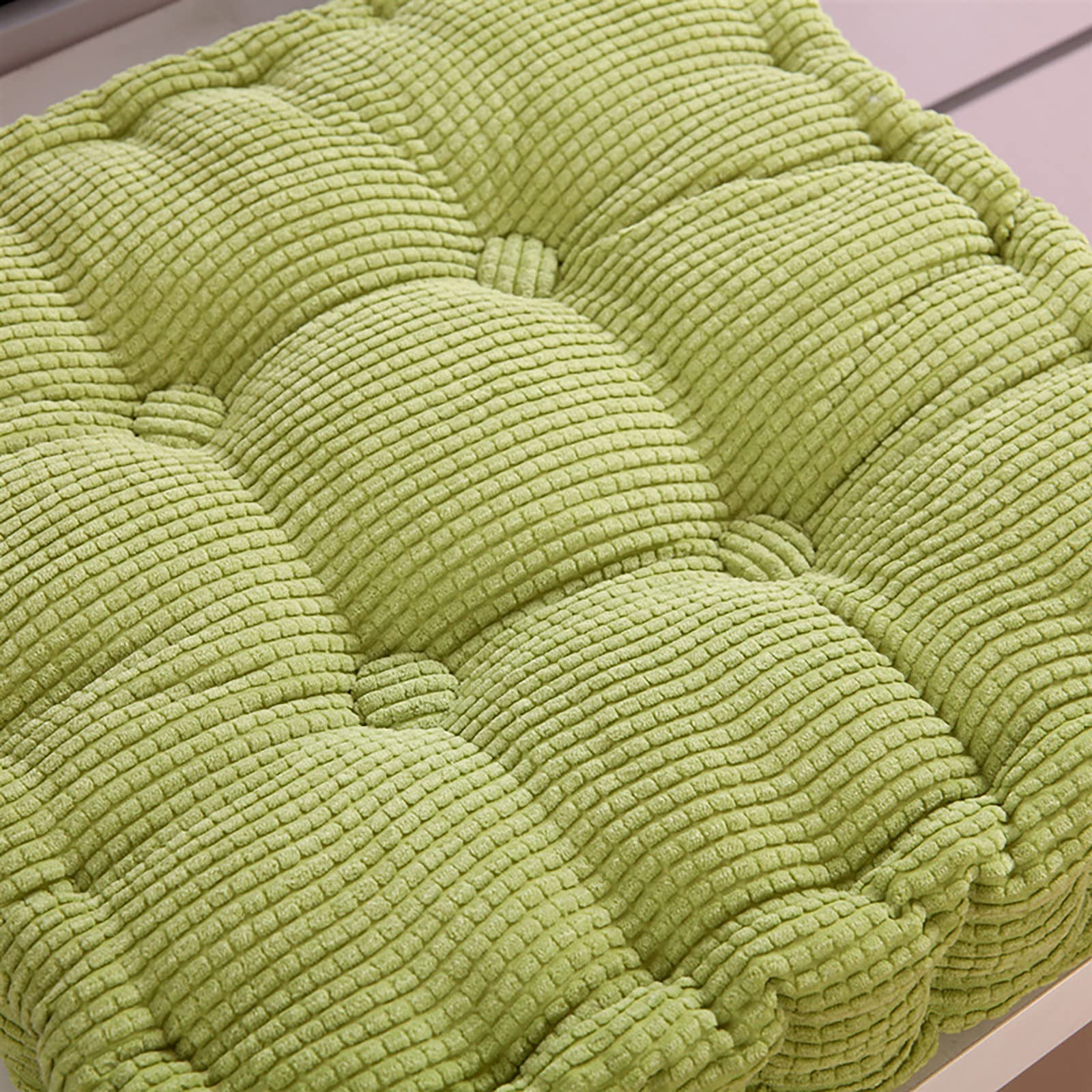 18"x18" Square Comfortable Seat Cushions Home Pillow Indoor Corduroy Chair Pads Cushion for Living Room, Bedroom, Study Room, Dining Room, Balcony Office or Car(Green)