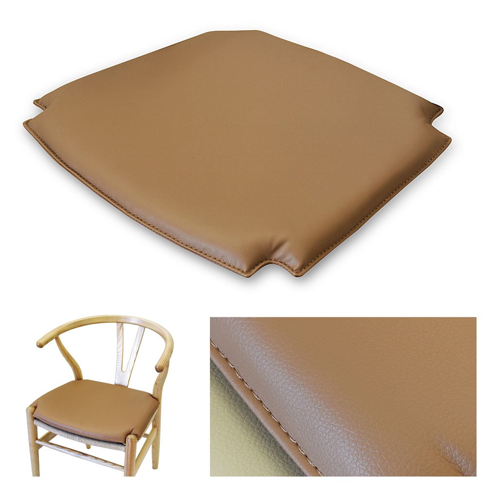 TREND360 CH24 Y Chair Style, Easy Care Premium PU, High Density Foam Seat Cushion Pad - Brown