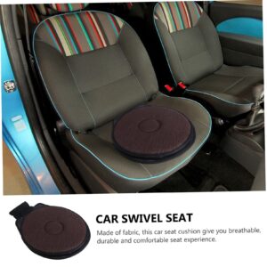 Homoyoyo Car Seat Protector 360 Car Swivel Cushion Rotating Seat Cushion Auto Seat Cushion Seat Pad Coffee to Rotate Swivel Chair Pad Donut Sandwich Fabric Office Chair Cushion