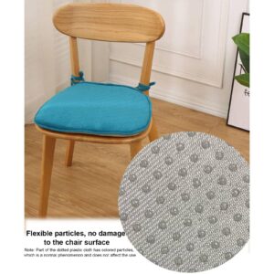 GZHOME Corduroy Chair Cushion with Ties for Dining Chairs,Thick Soft Seat Cushion,Cozy Square Chair Pad Non Slip Bottom,Kitchen Seat Pad with Machine Washable Cover(43x41x35cm(17x16x14inch), Yellow)