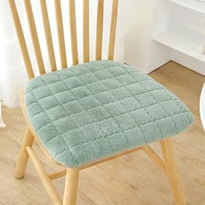 plush chair pad,kitchen dining chair cushion simple seat cushion with washable cover and non slip ties,soild color seat pad for living room office balcony(40x43cm(16x17inch), green a)