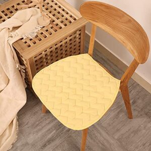 gzhome kitchen chair pads,u shaped cotton chair cushion soft cozy seat cushion with non slip ties,solid color seat pad for dining chair,machine washable (50x50cm(20x20inch), yellow a)