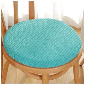 luyajyi round seat cushion, memory foam round chair cushion, removable non-slip soft stool cushion for dining chair office car chair cushions (color: turquoise blue, size: 45cm)