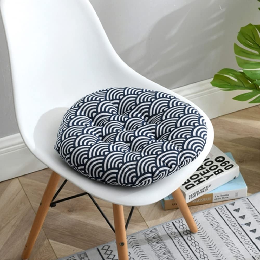 Muellery Home Decor Seat Cushion Chair Cushion Pad Round Home School Navy TPYU107628