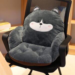 georpe cartoon seats cushion for office chair short plush pain relief cushions cute seat pads soft stuffed backrest