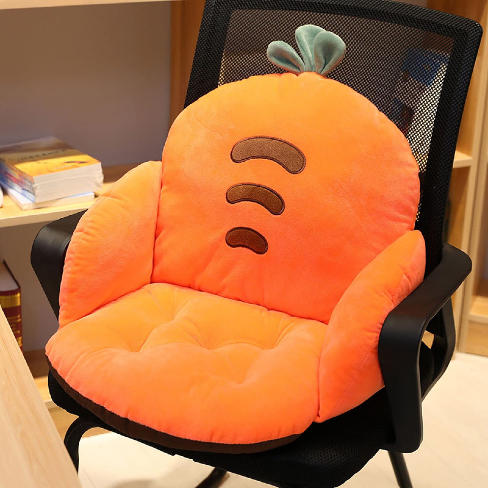 GEORPE Cartoon Seats Cushion for Office Chair Short Plush Pain Relief Cushions Cute Seat Pads Soft Stuffed Backrest