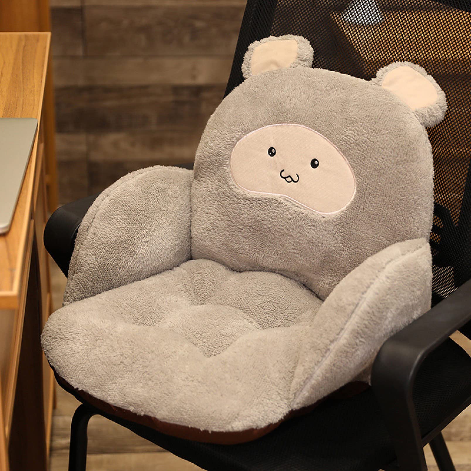 GEORPE Cartoon Seats Cushion for Office Chair Short Plush Pain Relief Cushions Cute Seat Pads Soft Stuffed Backrest