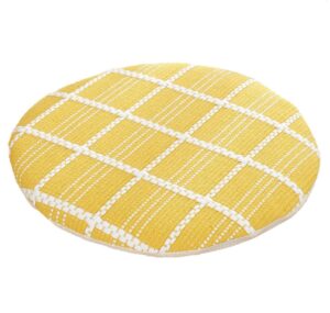 bar stool cushions round 18 inch memory foam seat cushions thick non slip chair pad cover tatami kitchen, cafes, office cushion zipper washable (18 inch, l)