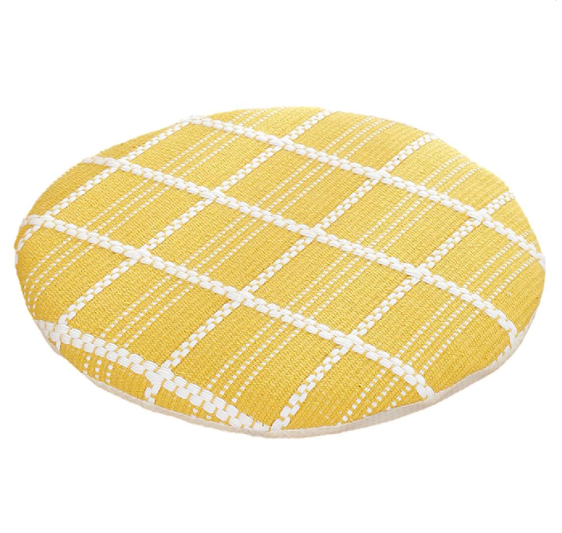 Bar Stool Cushions Round 18 Inch Memory Foam Seat Cushions Thick Non Slip Chair Pad Cover Tatami Kitchen, Cafes, Office Cushion Zipper Washable (18 inch, L)