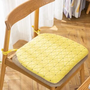 kitchen chair cushions set of 4 non slip, seat cushions for dining room chairs, dining chair pads washable, summer colorful decorative pads, breathable and not stuffy yellow