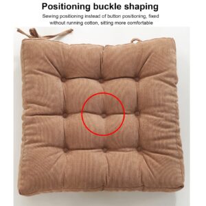 Thicken Tufted Cushion,Square Floor Pillow Corduroy Meditation Cushion Comfort Soft Tatami Seat Cushion,Reduces Pressure Chair Cushion Pads for Living Room Balcony Bay Window Yoga-Red 38x38cm(15x15inc