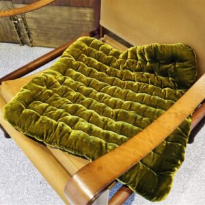 Emerald Velvet Sofa Decor Cushion, French Mattress Cushion for Rocking Chair, Floor Velvet Seat Pad 17 Inches (Emerald)